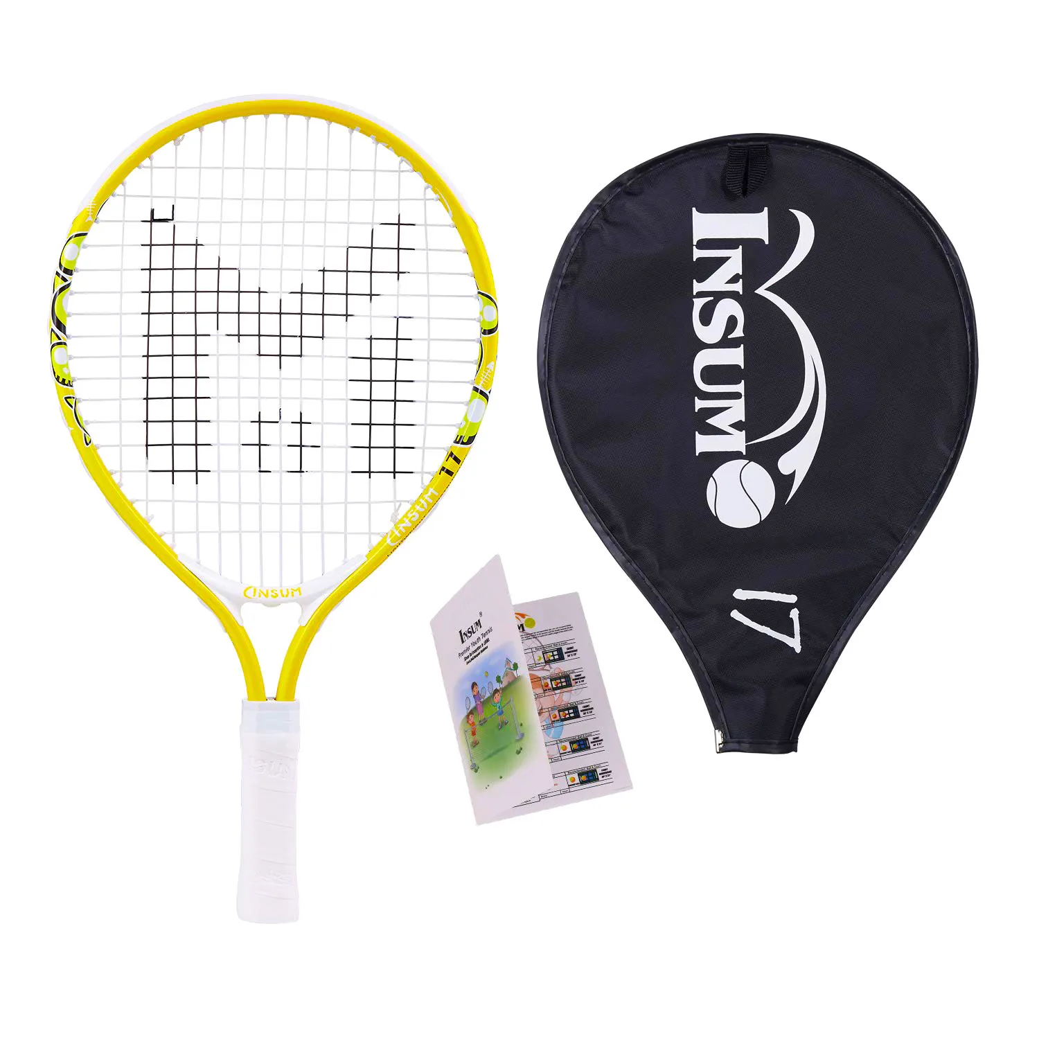 INSUM Tennis Racket for Kids Beginner 17/19/21/23/25 Inches 