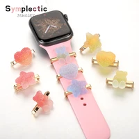 symplectic decorative charms for apple watch band soft gum bear strap decorative for iwatch 45 silicone sport strap accessories