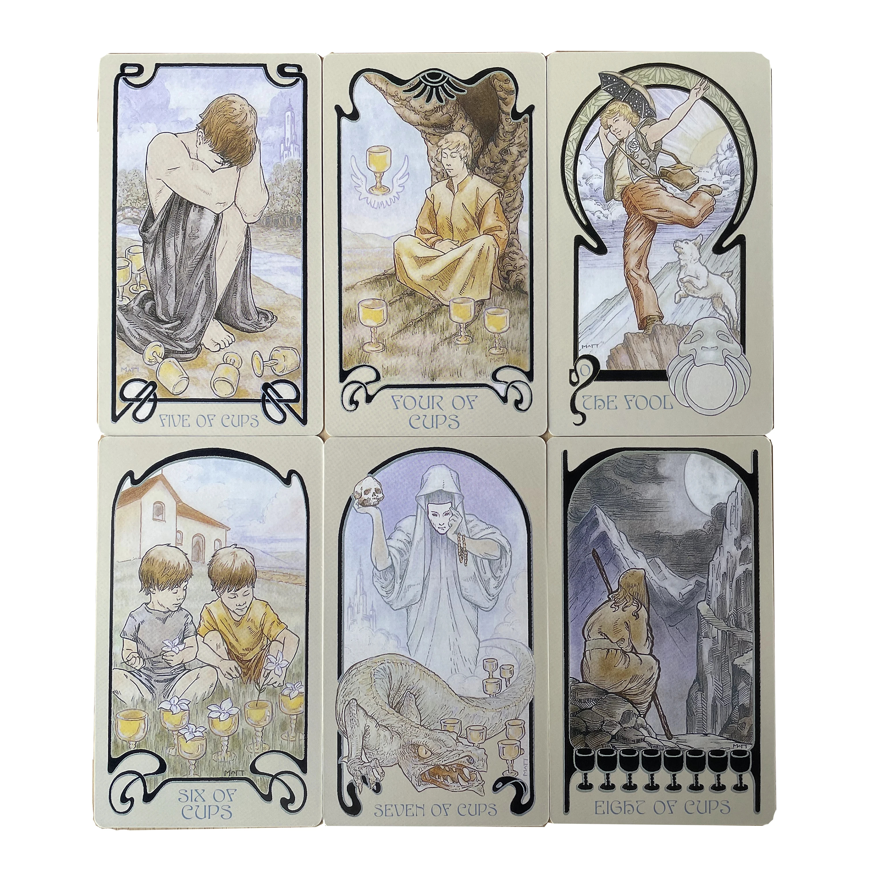 Ethereal Visions tarot deck with guidebook for beginners , Unique tarot deck vintage ,Full tarot deck for beginners .