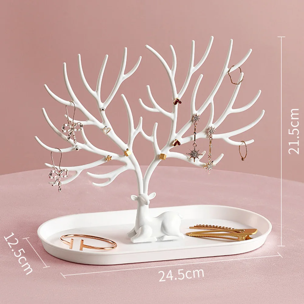 

Fairy Deer Jewelry Display Stand 1Pcs Antler Shape Jewelry Earrings Necklaces Rings Organizer Holder Dressing Table Hanging Rack