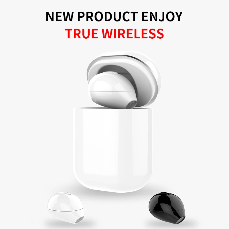 

X20 Ultra Mini Wireless Earphones Hidden Small Bluetooth Headset 3hours Music Play Button Control Earbud With Charge Cas
