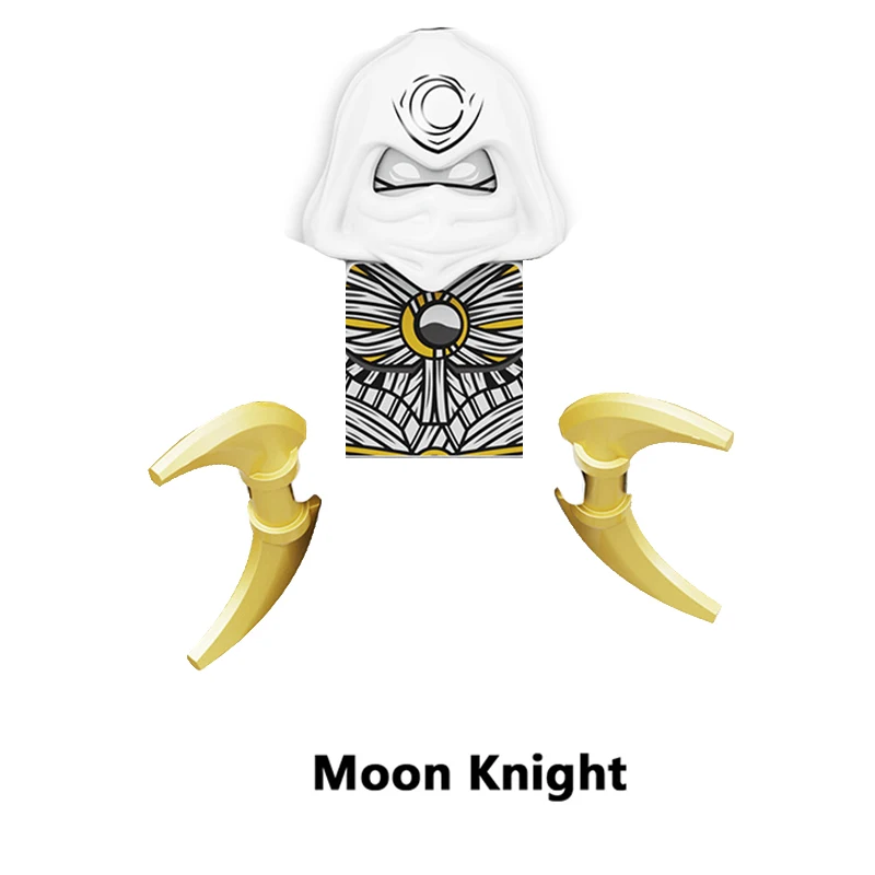 

Фигурки героев «Лунный рыцарь», одиночная распродажа, Алая ведьма, Локи, кирпичи, Капитан Америка, детские строительные блоки, игрушки для д...