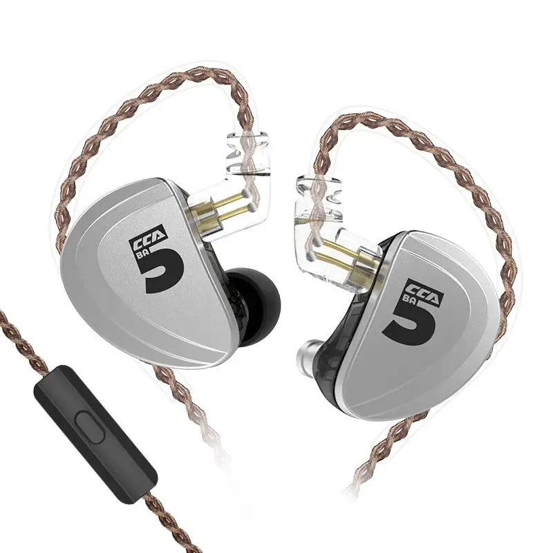 

2020 CCA A10 Earphones 5 BA Driver In Ear Earphone HIFI Bass Monitor Studio DJ Sports Earphone Earbuds KZ AS10/BA10 CCA C16