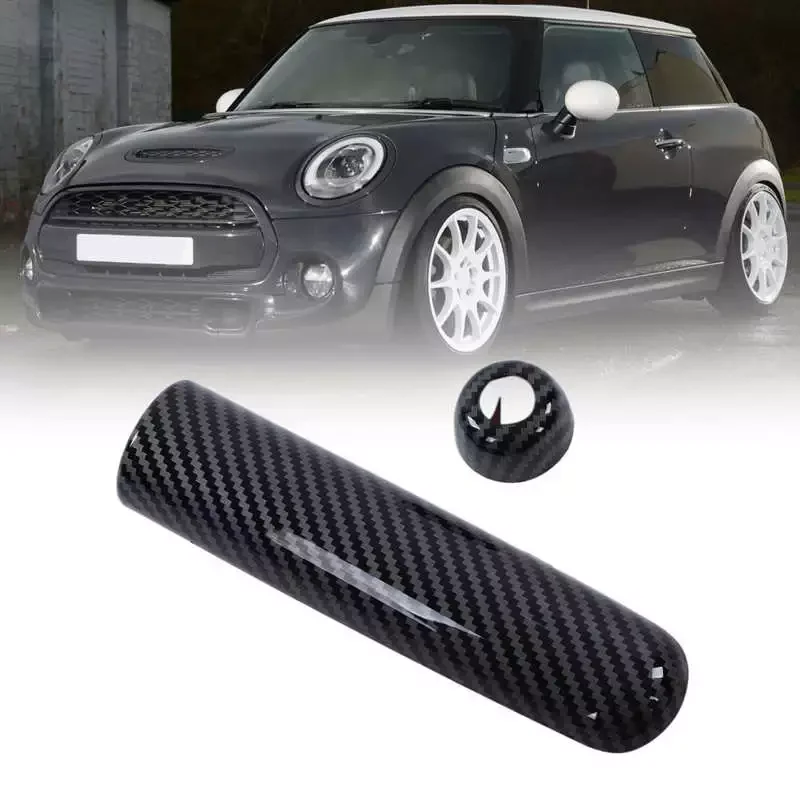 

Carbon Fiber Style Handbrake Cover Trims Replacement for Mini Cooper Hatchback F55 F56 F57 2014‑2021