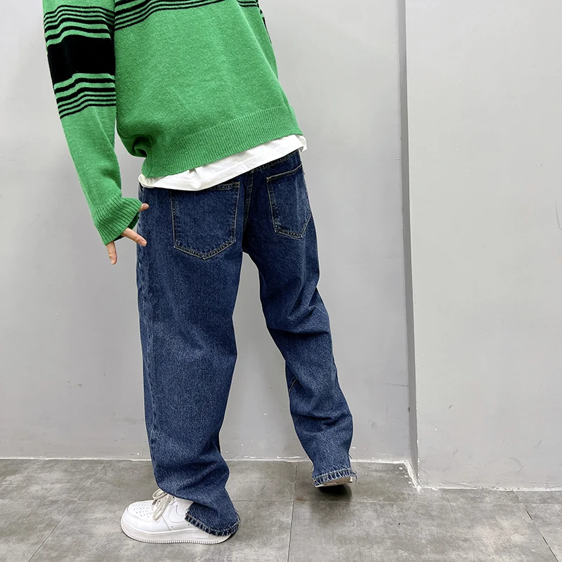 Американская уличная одежда креативные мешковатые джинсы в Корейском стиле
