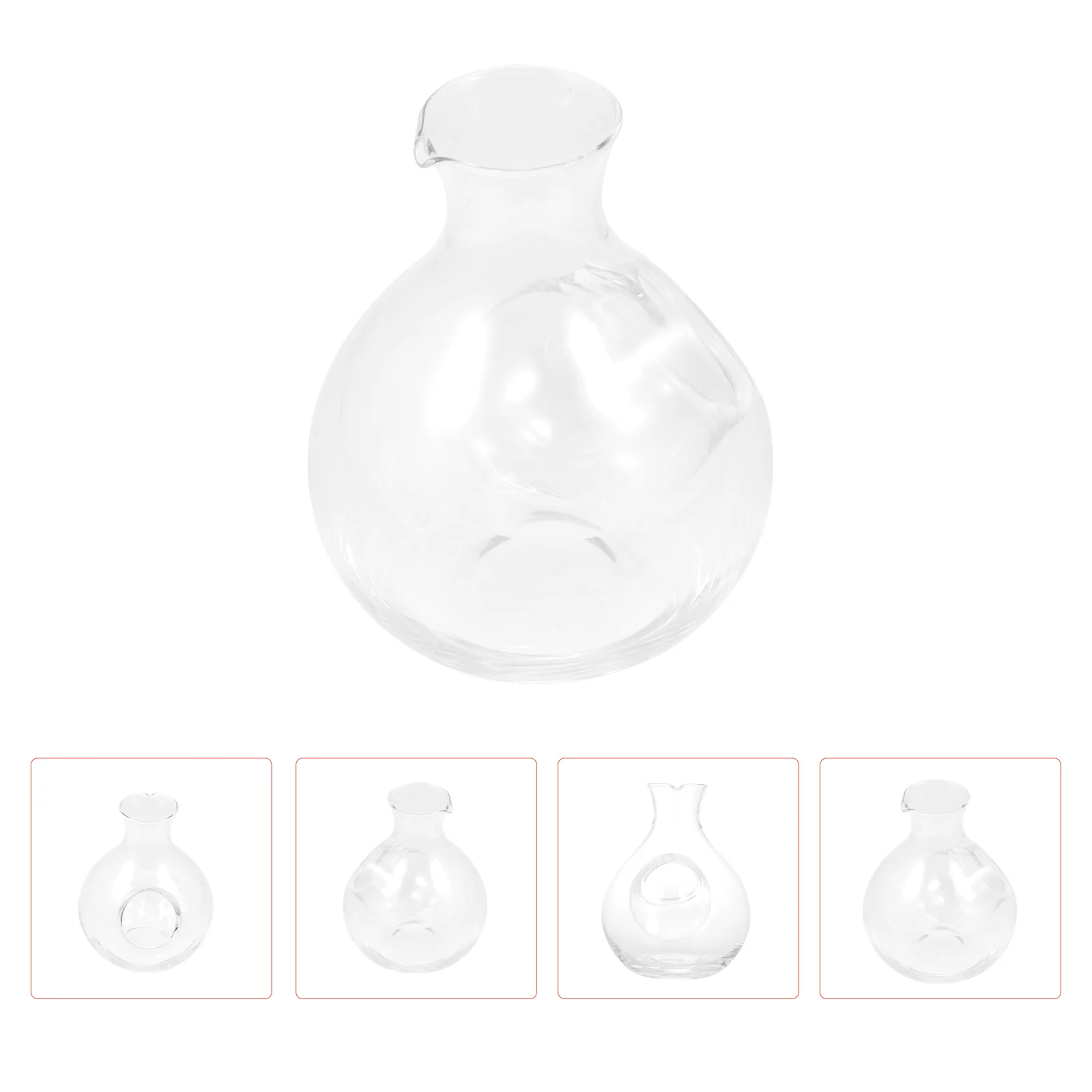 

Red Decanter Decanter Glass Drinking Bottles Lids Ice Separator Sake Glass Charms