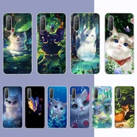 cute cat mountain forest water phone case for samsung s21 a10 for redmi note 7 9 for huawei p30pro honor 8x 10i cover