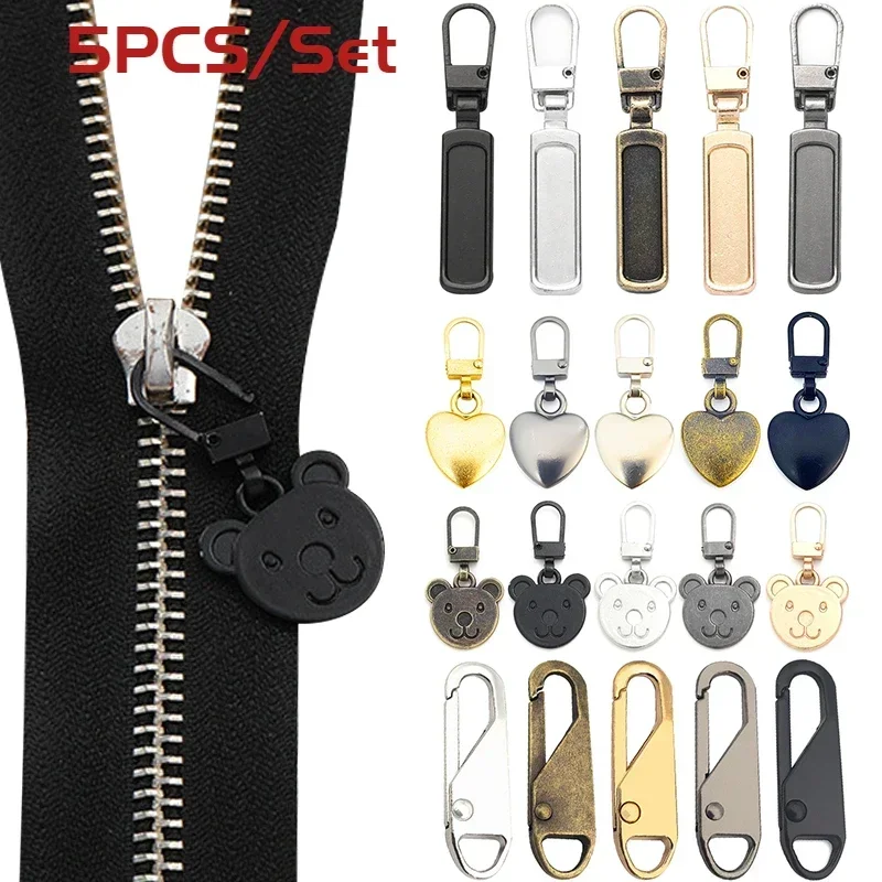 

Removable Pillar Shaped Zipper Clasp For Clothes Repair Universal Metal Zipper Sliders Household Zipper Pullers DIY Sewing Craft