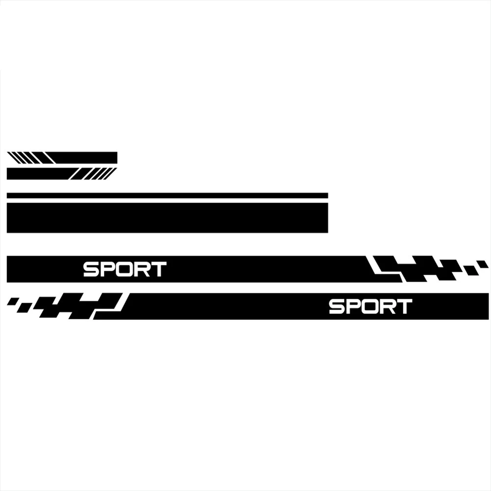 

5PCS/Set Universal Car Body Styling Mirror Stripe Vinyl Decal Sticker Racing SUV Sport Style Fashion Decoration