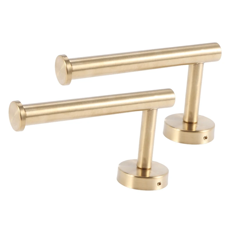 

2X Gold Toilet Paper Holder,Tissue Roll Holder Wall Mount,Toilet Paper Roll Dispenser Bathroom Holder