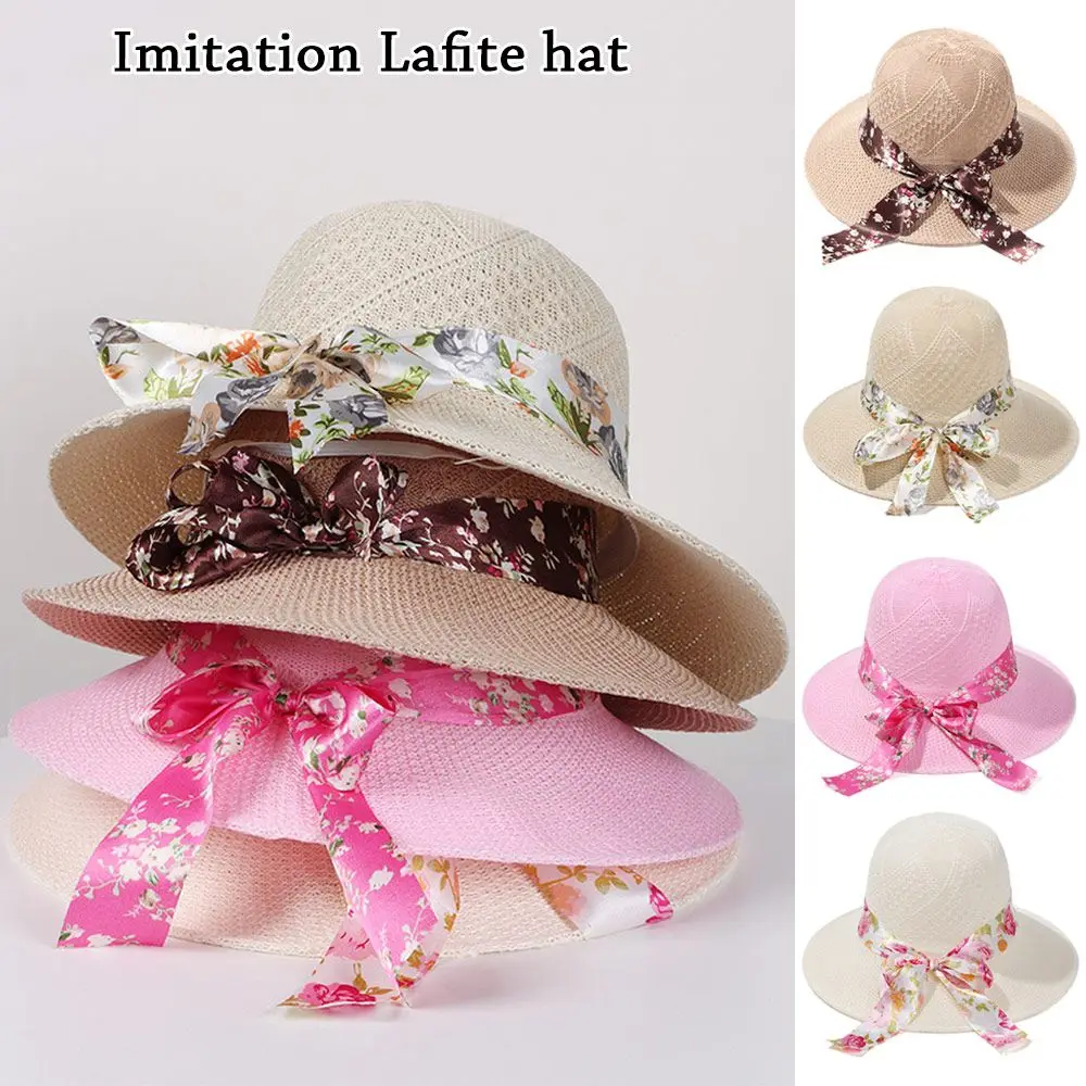 

Summer Wide Brim Travel Casual Beach Hat UV Protection Sun Visor Cap Straw Hat