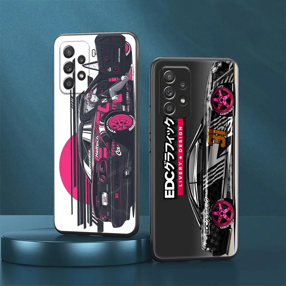 

Tokyo JDM Drift Case For Samsung Galaxy A23 5G Cases A13 4G A24 A23 A12 A14 A21s A22 A01 A02 A03 A04 Soft Phone Cover Sports Car