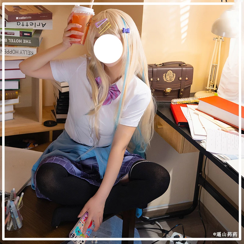 Аниме Ширакава Руна косплей японская милая школьница горячие девушки школьная