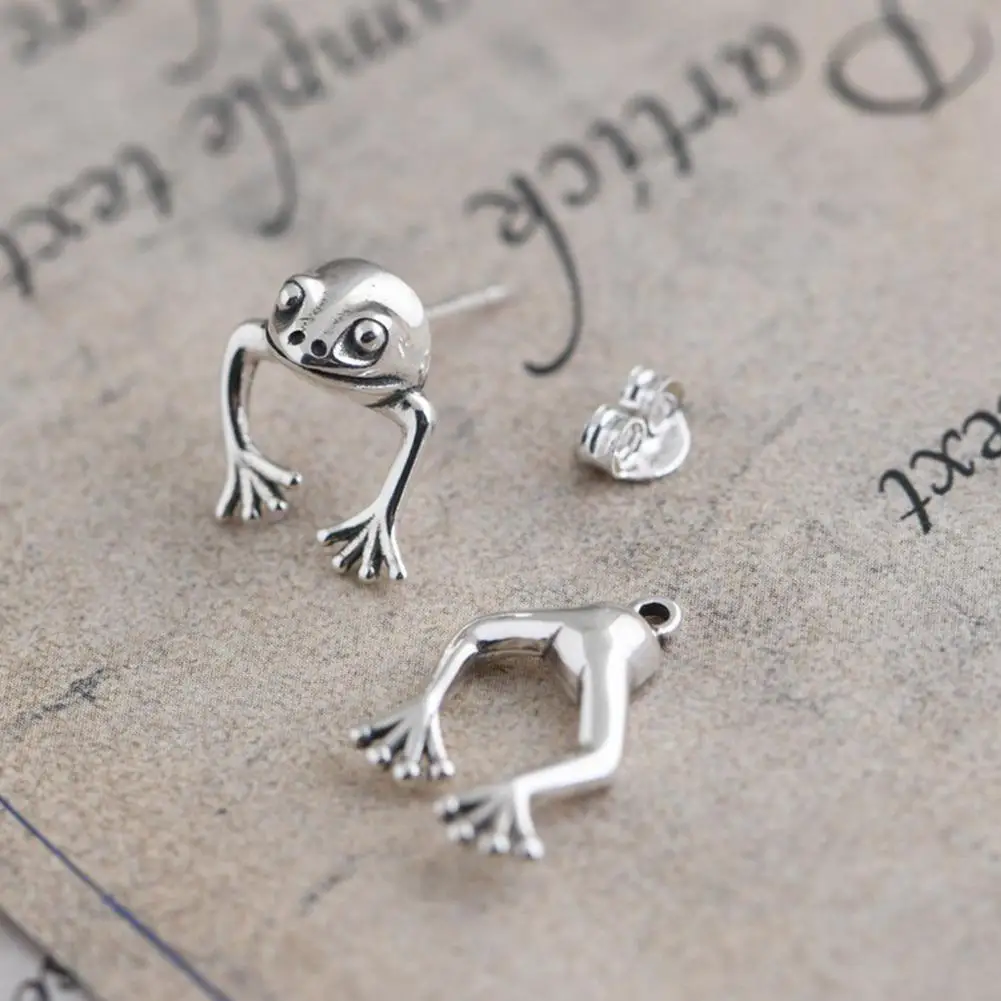 Cute Frog Earrings Vintage Frog Earrings Unique Design Animal Gothic Ear Stud Earrings For Women Earcuff Jewelry Accessorie I5F4 images - 6