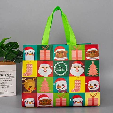 Рождественские подарочные пакеты, оригинальная упаковочная сумка для подарков, Нетканая Рождественская упаковка, Рождественское украшение 2024, Рождественский