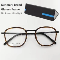 denmark brand 9781 titanium glasses frame ultralight retro oval men women eyeglasses eyewear prescription optical oculos de grau