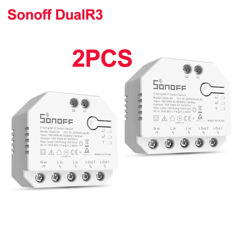 

SONOFF Dual R3 умный двухрелейный модуль Wi-Fi