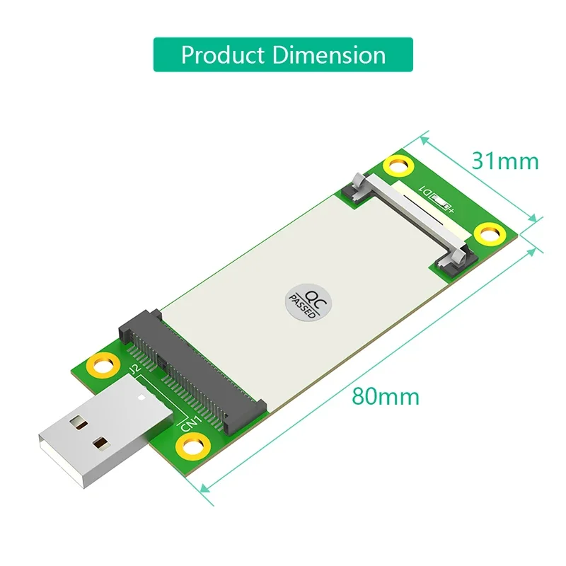 Фото Сетевой адаптер Mini PCIE на USB 2.0, преобразователь, переходная карта с SIM-слотом, поддержка модуля Mini PCI Express 3G/4G для настольного ноутбука №5