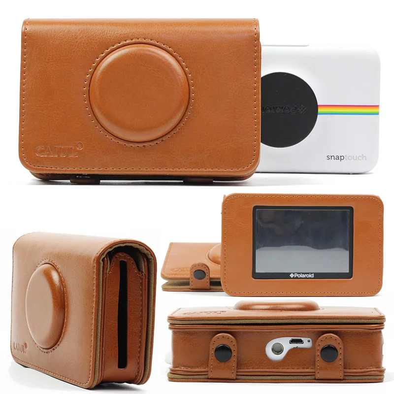 Чехол для цифровой камеры Polaroid Snap Touch с мгновенной печатью в стиле ретро из искусственной кожи, водонепроницаемая Противоударная сумка для ...