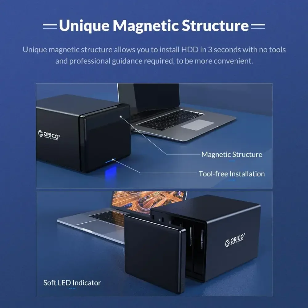 ORICO 3 5-дюймовый корпус для жесткого диска SATA-USB 3.0 внешний Hd двухэтажная