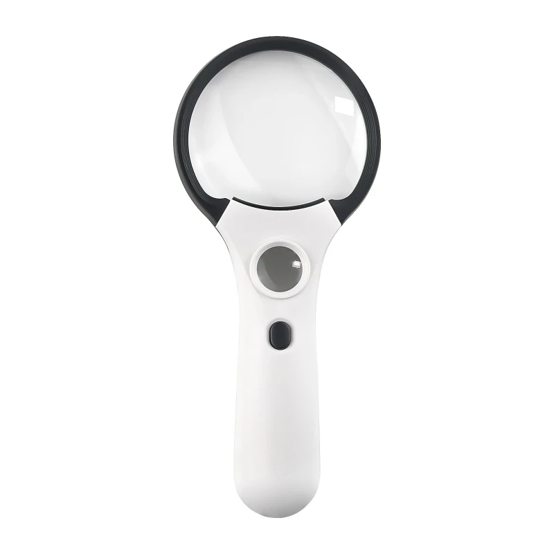 

Lighted Magnifying Glass 3X 45x Magnifier Lens Handheld Magnifying Glass with Light for Reading Small Prints Map Coins