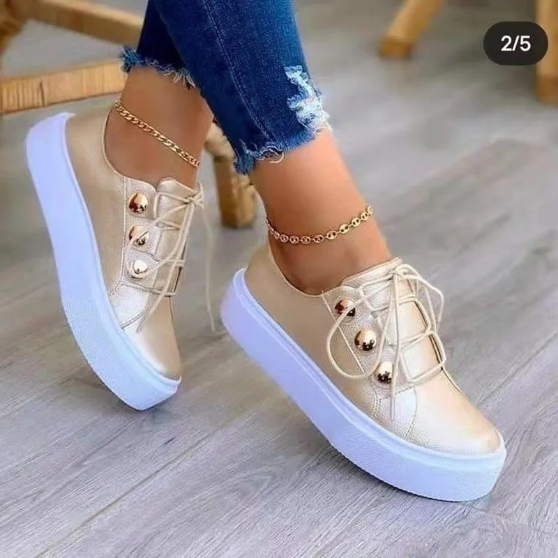 Plus Size Women Casual Shoes White Sneakers Fashion Spring Summer Canvas Sneakers Women Platform Vulcanize Shoes Zapatilla Mujer