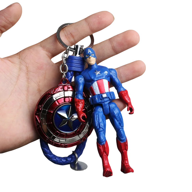 

Marvel Spider-Man Iron Man Captain America Hulk High-end Anime Peripheral Keychain Creative Exquisite Backpack Pendant Wholesale