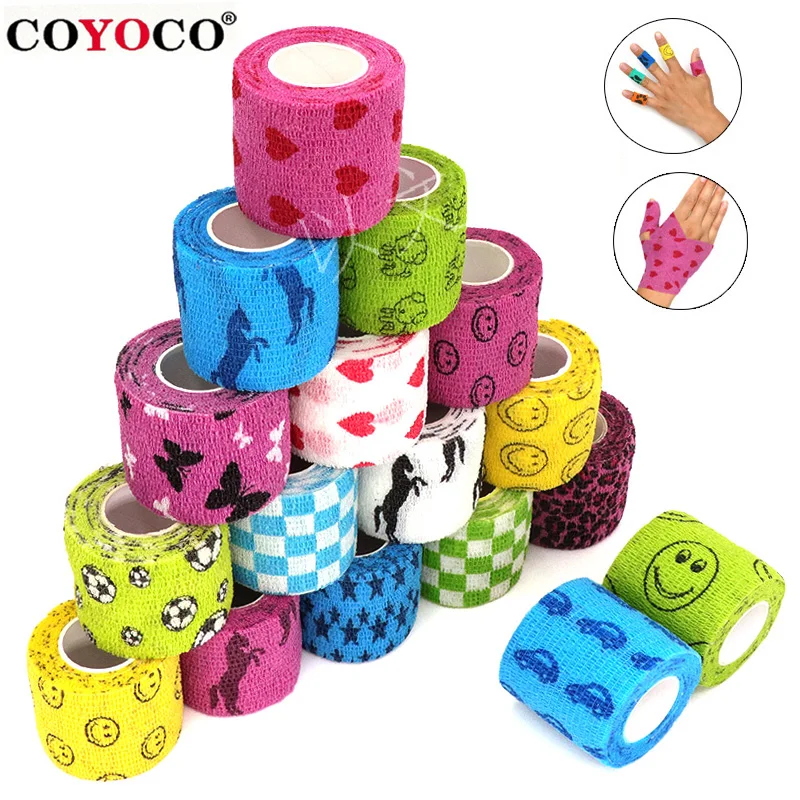 Самоэластичная спортивная лента с принтом COYOCO, 2,5 см