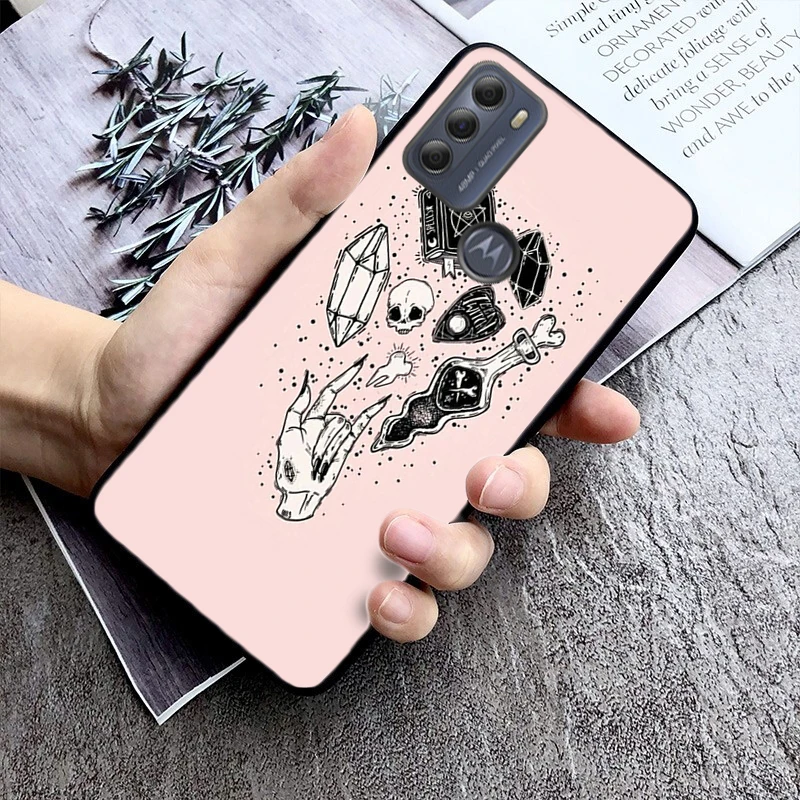 Чехол Girly Pastel Witch Goth Cat для Motorola Edge 50 40 Pro 30 Ultra Neo Fusion Moto G84 G54 G85 G62 G53 G72