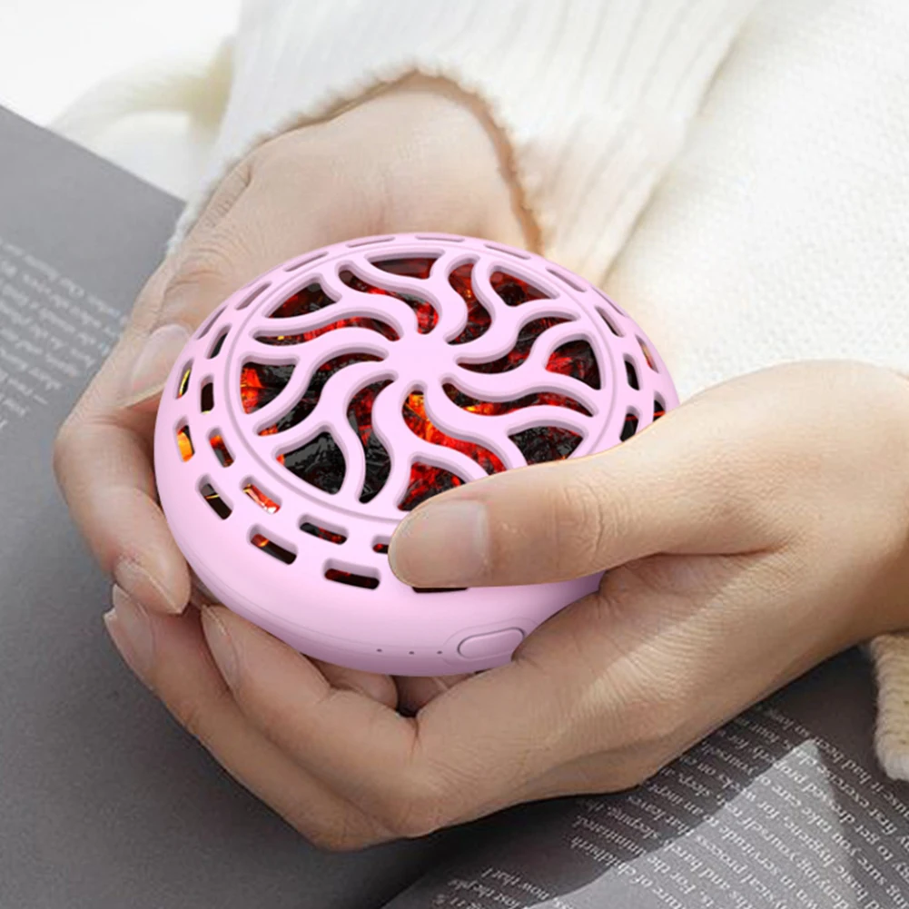 

Electric Hand Warmer USB Rechargeable Simulated Charcoal Hand Heater Warmer 3600mAh 6.5W 3 Modes Hand Warmer For Home Office