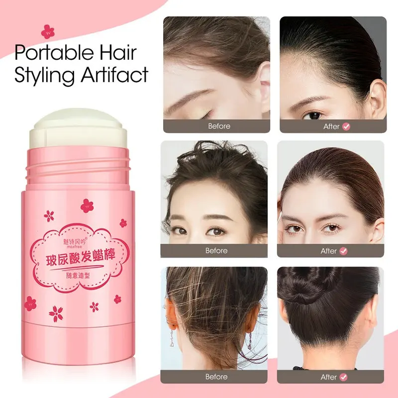 

40g Hair Wax Stick Prevent Frizz Arrange Loose Smooth Fast Styling Nourish Hair Natural plants lasting styling Hair Waxes Stick