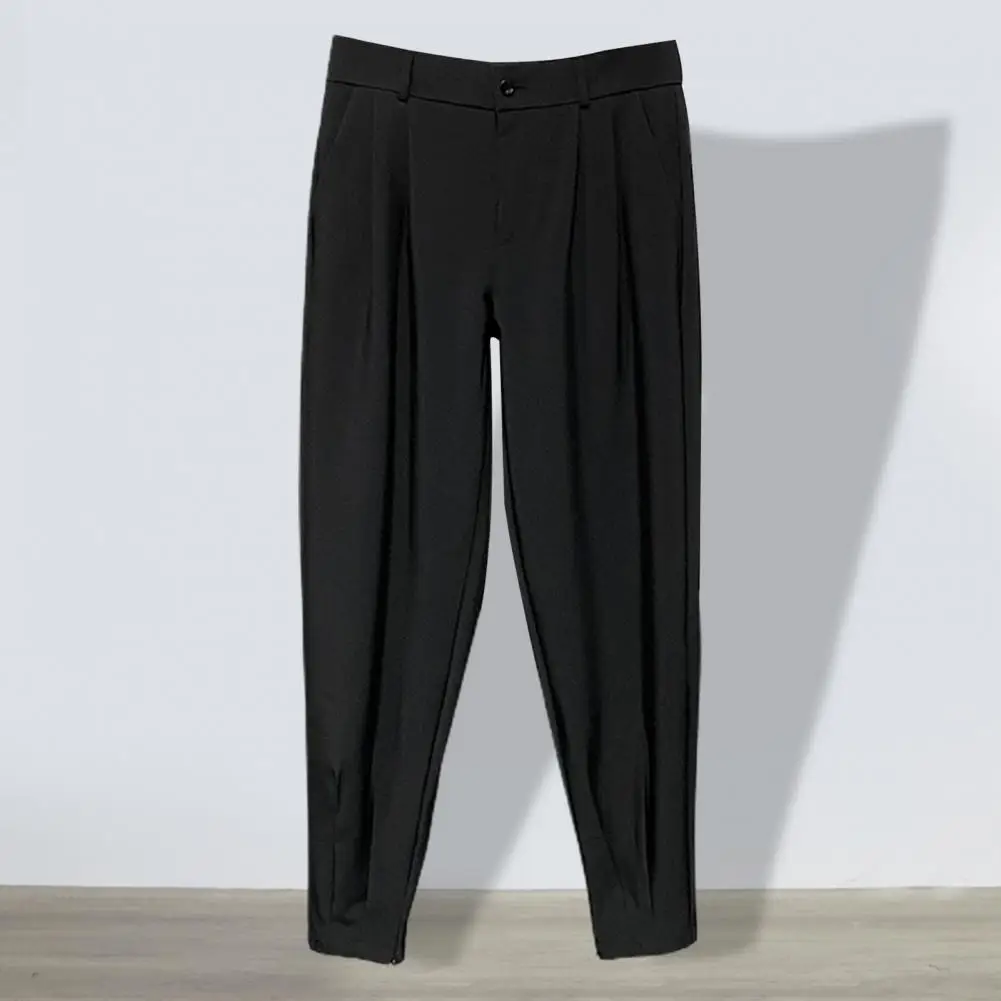 Men Trousers Popular Great Stitching Men Trousers Zip Button Fly All Match Men Casual Trousers