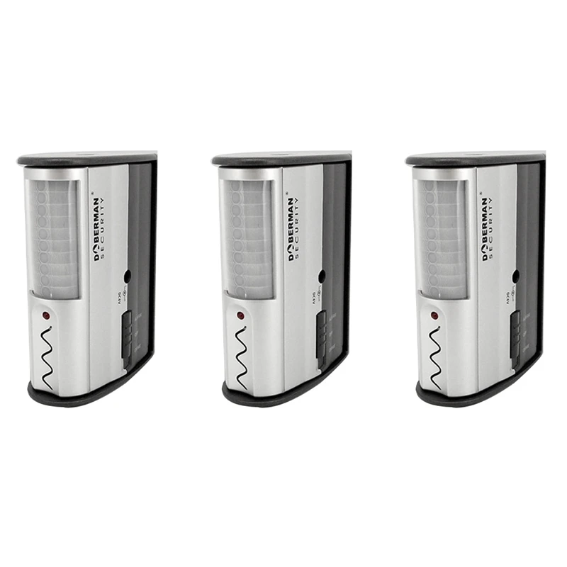 

3X Doberman Security Infrared Technology Security Alarm, White (SE-0104)
