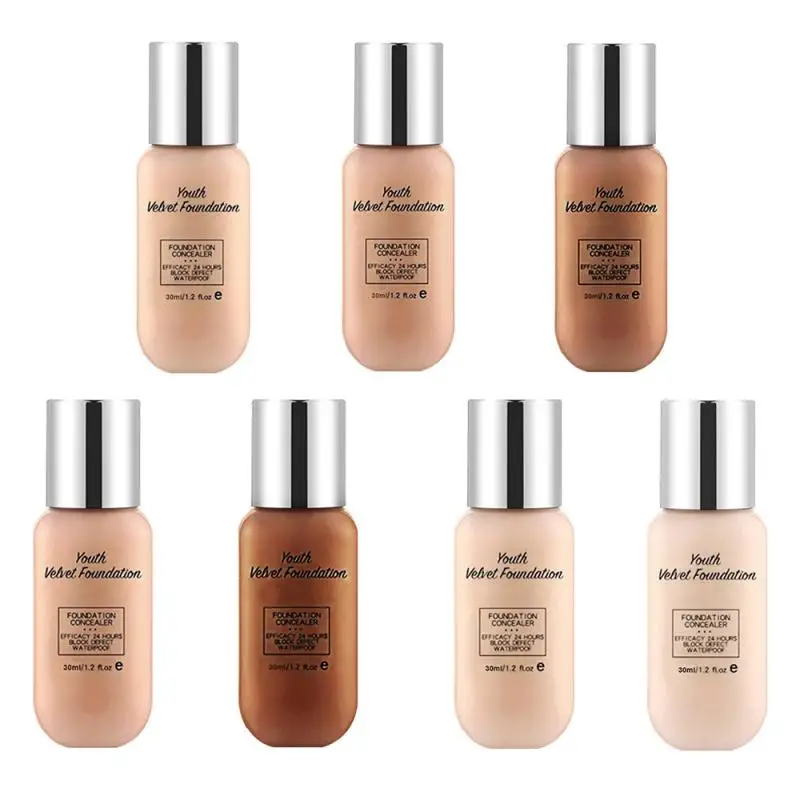 

BB Cream Base Face Liquid Foundation Cream Full Coverage Concealer Oil-control Easy To Wear Soft Makeup Cosmetics