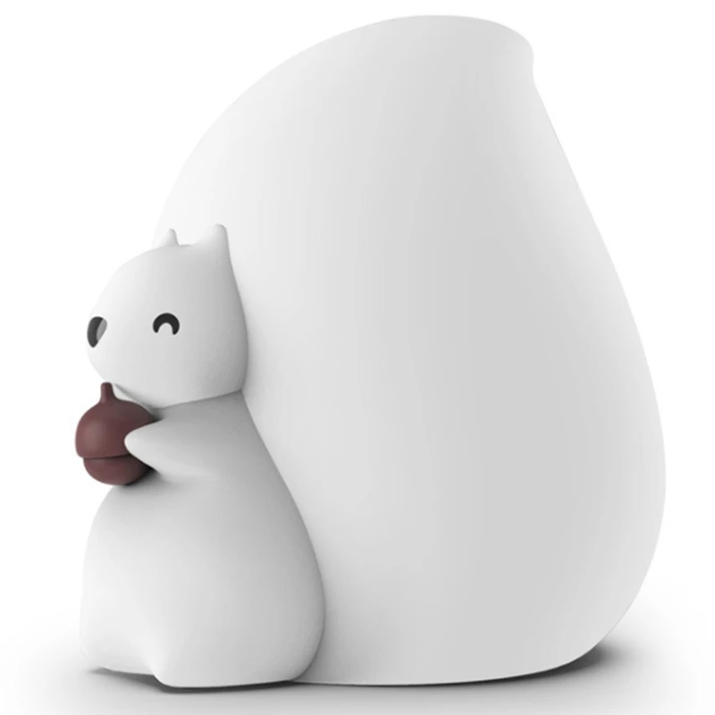 

Squirrel Kids Night Light, Cute Silicone Baby Night Light With Remote Control,Kawaii Birthday Gifts For Boys Girls Teens