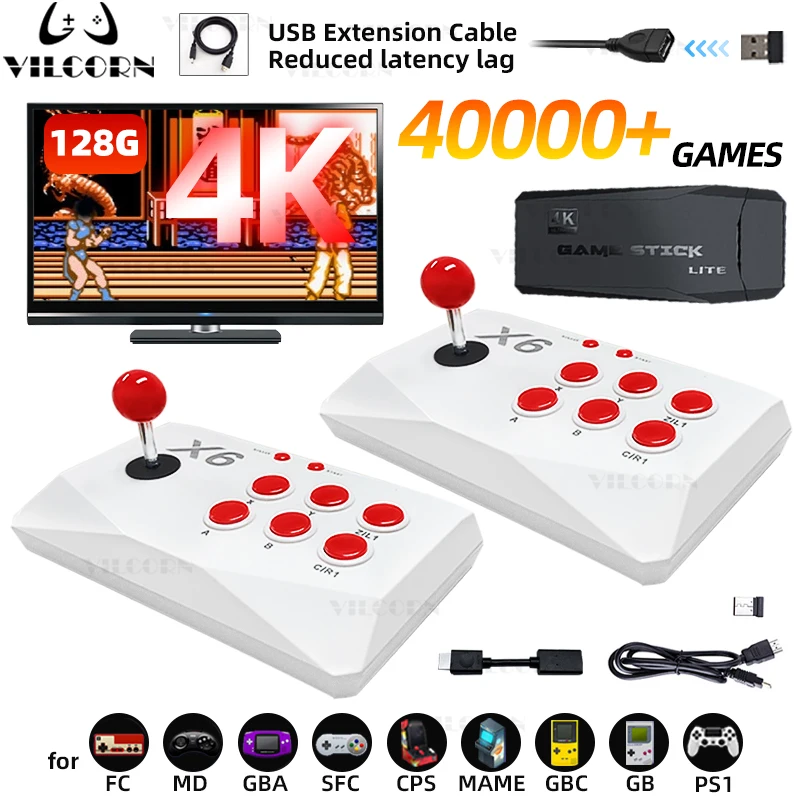 Игровая консоль с двойным джойстиком 40000 игр для GBA/Atari/SFC/MAME ТВ-геймпад
