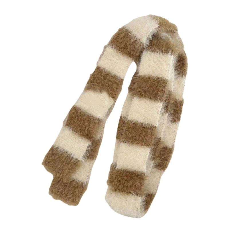 Модный тощий шарф вязаный длинный полосатый плюшевый привлекательные шарфы