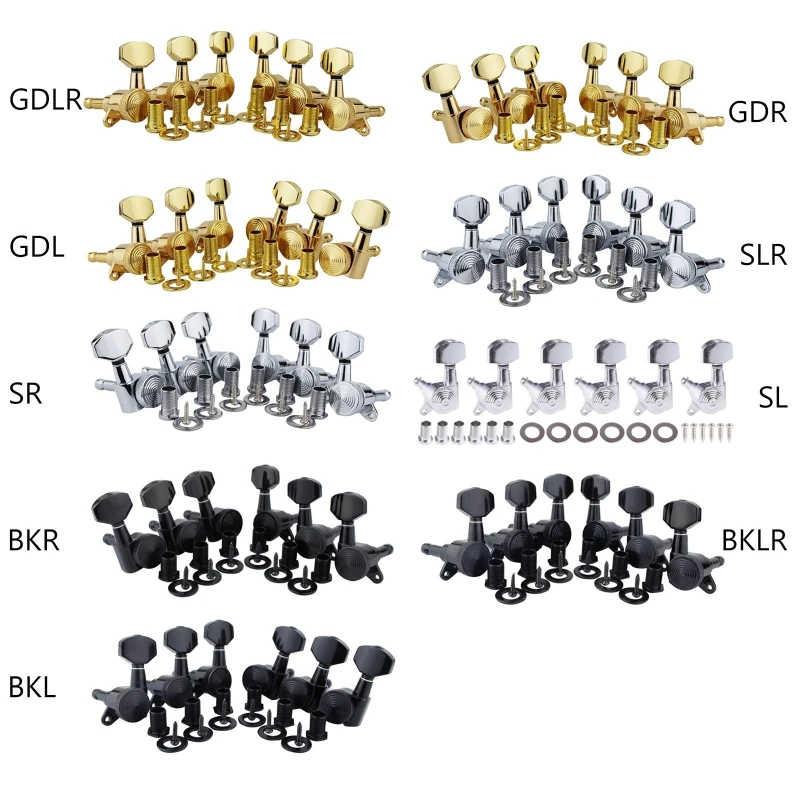 

Y1QE Guitar Locking Tuners (6 Right/Left), 1:18 Lock String Sealed Tuning for KEY Peg
