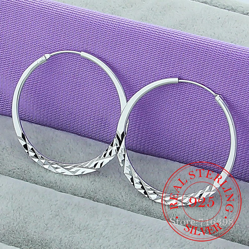 

Серьги-кольца из серебра 925 пробы, 5,0 см