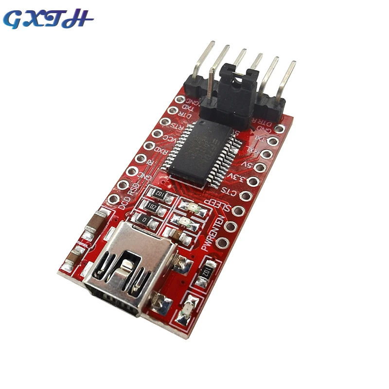 FT232RL USB в TTL модуль поддерживает 3 В 5 интерфейс Mini5P STC загрузчик |