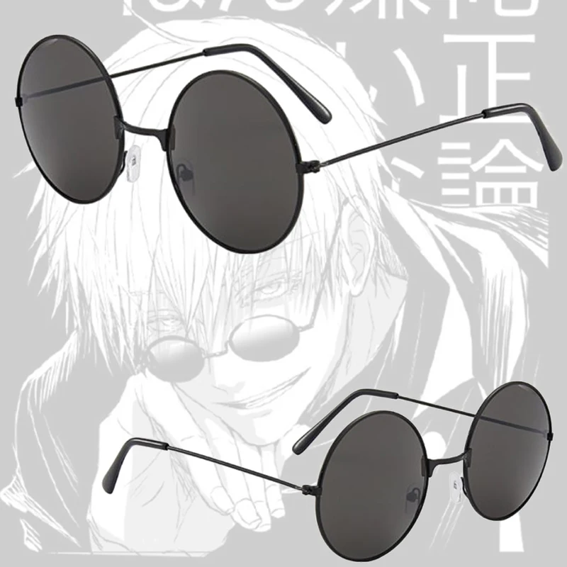 Cosplay Gojo Satoru Glasses Eyewear Jujutsu Kaisen Black Sunglasses Cosplay Costume Accessories Anime Props Men Women Gift