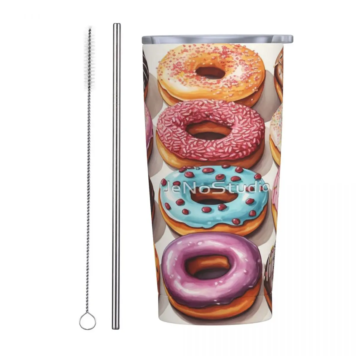 Изысканные пончики, кружка из нержавеющей стали, хорошее уплотнение, легко использовать с соломенной щеткой, теплоизоляция