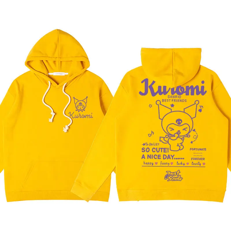 

Kawaii Sanrio Children's Hoodie Kuromi Cinnamonroll Mymelody Top Autumn and Winter Sweet and Lovely Clothes