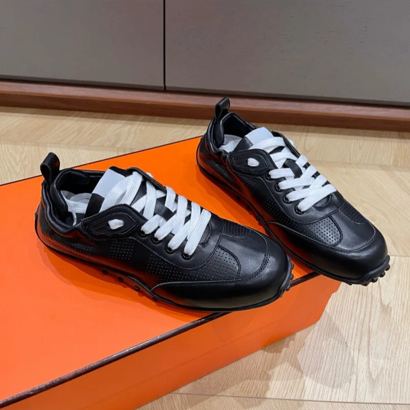 Нишевые туфли Meila De Retro Dexin со удобной спинкой эластичные и перфорированные