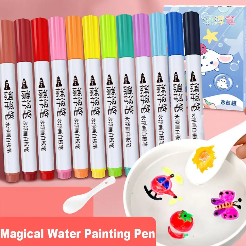 

Magical Water Painting Pen Water Floating Doodle Pens Reusable Colorful Children Montessori Drawing Markers Early Education Toys