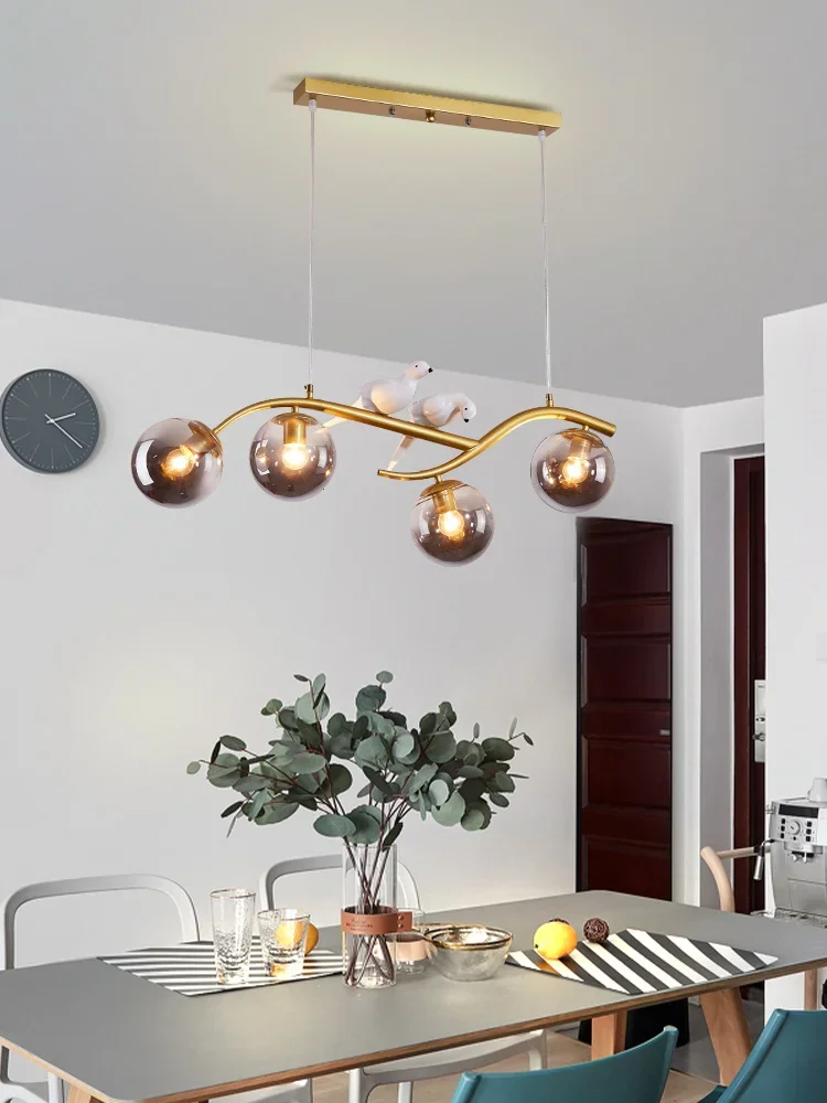 Скандинавская современная люстра для ресторана стеклянный шар украшение