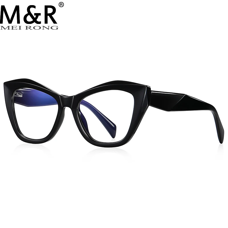 

2023 Fashionable New Women's TR90 Anti Blue Sunglasses Retro Cat Eye Gradient Eyeglass Frame Business Office Glasses Gafas