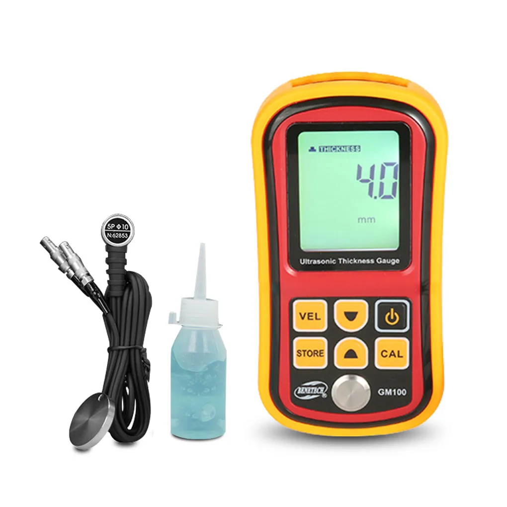

Thickness Gauge Sonic Digital Display Thickness Tester for Plastic Glass Ceramic Stainless Steel GM130 Digital Thickness Gauge