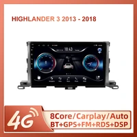 jiulunet for toyota highlander 3 xu50 2013 2018 sequoia xk60 2008 2017 car radio ai voice carplay multimedia video player