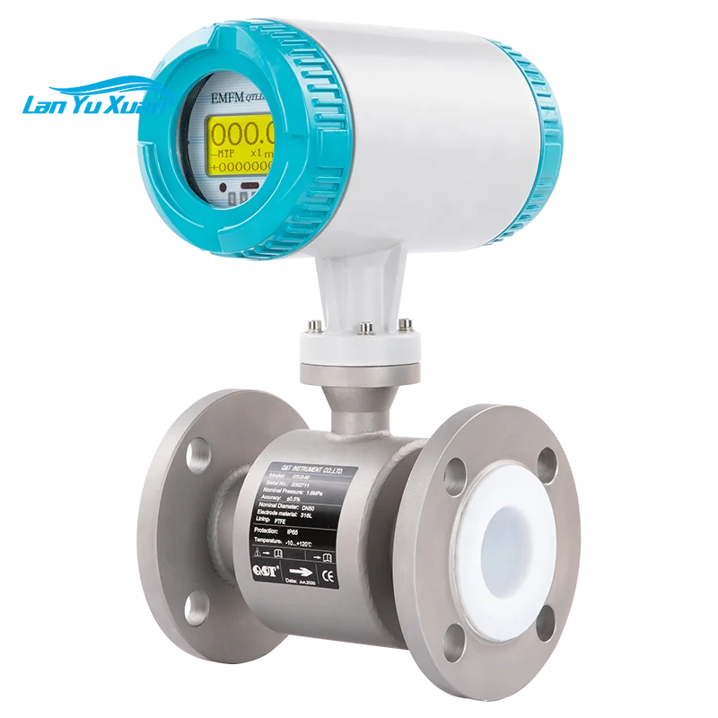 

high accuracy water pulse counter meter electromagnetic acid resistant flow meter magnetic water caudalimetro price